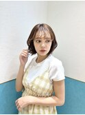ラテグレージュ/レイヤーボブ/韓国巻き/結べるレイヤー/立川