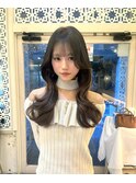 エクステ オリーブベージュ 韓国風スタイル