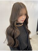 グレージュ／艶カラー