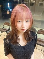 クラウド(Cloud)&nbsp;ピンクツートンカラー×レイヤーセミロング