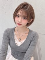 シー バイ ロンド 新宿(Sea by Lond)&nbsp;ワンホンレイヤ ー×ダークブルー[デジタルパーマ/ボブ/韓国]