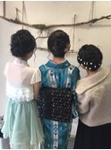 卒業式みんなでヘアセット