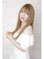 グレージュカラー/シルキーベージュ/斜めバング/銀座/髪質改善