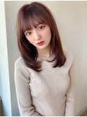 みきなヨシンモリセミディヌナモリシースルーバング人気髪型前髪