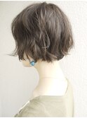 【松戸　ムラマツ】カーキグレー大人かわいいボブパーマ