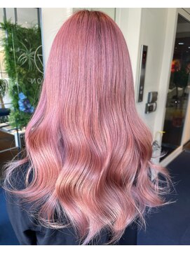 ダブル アンダーバー サロン(W_SALON) 【W_SALON 河原町】コーラルピンク/モテ髪