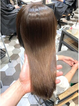 シェノン 武庫之荘(CHAINON) 髪質改善外ハネボブ/ペールベージュ/大人可愛いセクションカラー