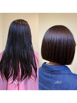 コージ(koji) 直方／イルミナカラー／切りっぱなしボブ