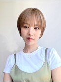 大人ショート前髪あり丸み丸顔面長絶壁エラ張り K20240324