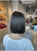 20代ボブショートアッシュ