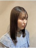 ナチュラルベージュ/ブリーチなしカラー/秋冬カラー/横浜/横浜駅