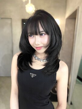 ガラ(GALA) 盛れ黒髪 ダークブルー