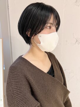 ラミエ バイ メルト 吉祥寺(lamie by melt) *滝田*吉祥寺似合わせショートボブカット透明感アッシュブルー