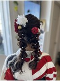 【卒業式】ツインアレンジ×袴着付け