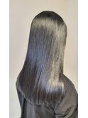 ロングストレート×酸性ストレートパーマ×ヘアマニキュア