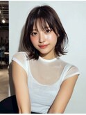 韓国風くびれボブ×透け感バング