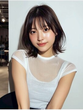 リンクミリ(Link mili) 韓国風くびれボブ×透け感バング