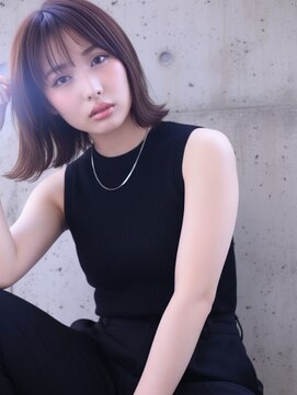 ヘアサロンエム 渋谷店(HAIR SALON M) 切りっぱなし外はねボブ髪質改善透明感カラーブリーチレイヤー