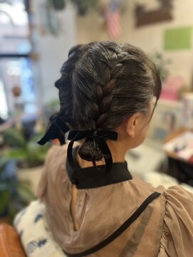 ツイン編み込みアレンジ