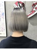シルバーグレージュボブ/ダブルカラー/枚方市駅