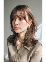 ダル 渋谷/表参道(DAL.)&nbsp;くびれミディアムハッシュカットダークアッシュモカブラウン
