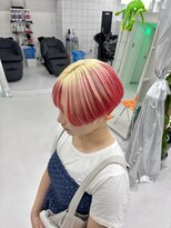 ギア(GEAR.)&nbsp;ブロンド×カーディナルレッドデザインカラー♪