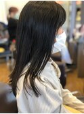レイヤーカットとポイントパーマ