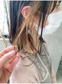 インナーカラー、アクセサリーカラー、ミルクティベージュ