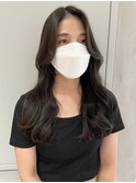【 YOKE 】顔周りレイヤーミストバングアッシュオリーブ韓国