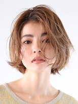 アース 岡崎店(HAIR&MAKE EARTH)&nbsp;うるつや質感の大人アップバングボブ