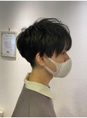 骨格矯正刈り上げマッシュ