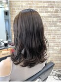 ミルクティー ミルクティーカラー 波巻きウェーブ ロブ