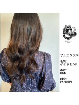 エクステンション キュー(extension Q) プルエクステ/ダイヤモンド毛質52cm(長さおへそ位)80本22,400円