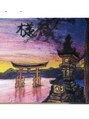 オーブ ヘアー サージュ 広島海田店(AUBE HAIR sage) たまに絵も描きます！宮島を色鉛筆で描いてみました。
