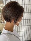 ショートボブ×ツーブロ