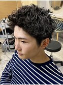 ベリーショート短髪パーマ/タツヨシ