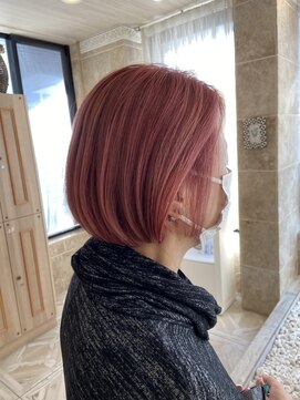 シャンティ 平岸店(Shanti) ○丸みボブ/ペールピンク/大人可愛い○ 菅野裕太