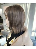 外ハネボブ＋立体グレージュカラー【髪質改善オージュアサロン】