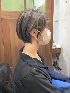 トト 船橋店(toto.) 黒髪/グレーベージュ/レイヤーロング/前髪パーマ[西船橋/津田沼]
