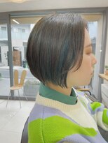 キビト(kibito)&nbsp;インナーカラーインディゴブルー ミニボブ