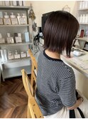 切りっぱなしボブ/ぱつっとボブ/外ハネボブ/ブラウンカラー