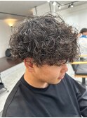 波巻きパーマメンズパーマメンズヘアツーブロックツイストパーマ