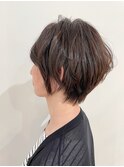 大人ショート×小顔カット