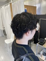 ネオリーブウリ 二子玉川店(Neolive uri)&nbsp;ベリーショートウルフアッシュブラックカルマパーマ《二子玉川》