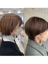 アッシュ 茗荷谷店(Ash)&nbsp;大人のショートスタイル　白髪ぼかしハイライト