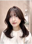 [柴尾style]小顔/クラゲヘア/オリーブグレー/ココアベージュ