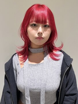 ローエ バイ デコ(Rohe by DECO) 【廣川】ウルフカット/レッドカラー/落ちる赤