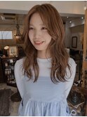 ウェーブパーマ ベージュカラー アッシュベージュ