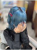 猫耳ハーフアップ