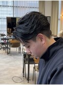 フェザーショート　センターパート